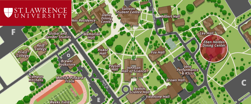 St. Lawrence University Campus Map: Eben Holdon Conference Center
